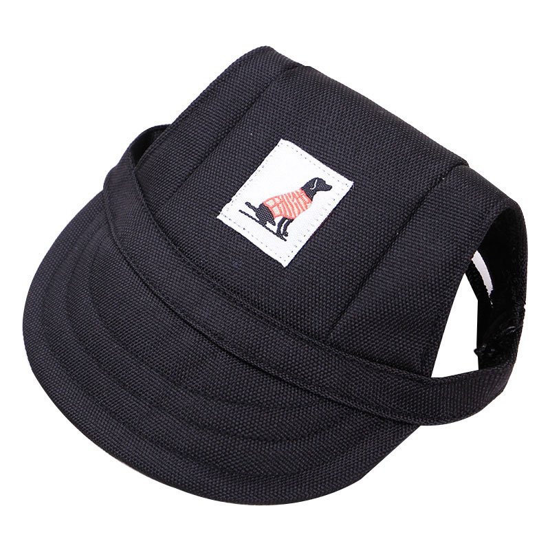 Berretto da cappello estivo per cani berretto da Baseball per cani all&#39;aperto tela berretto per cani di piccola taglia Chihuahua Yorkies cappello da sole per cani accessori per animali domestici all&#39;aperto: Black / M