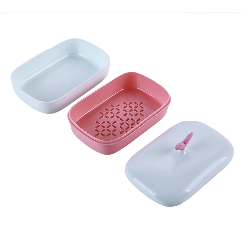Jaboneras de doble drenaje, caja de Color sólido Simple antideslizante, baño , jabones hechos a mano, organización de almacenamiento hogareña