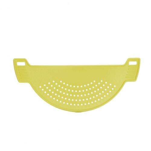Escorredor placa meia lua forma vegetal lavagem resistente ao calor pote funil filtro para gadgets de cozinha: Verde