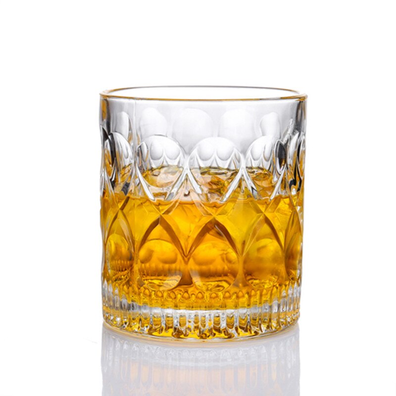 Hushållsartiklar av premiumkristall whiskyglas dricksglas glasfritt bly graverat konjakglas perfekt för cocktailjuice