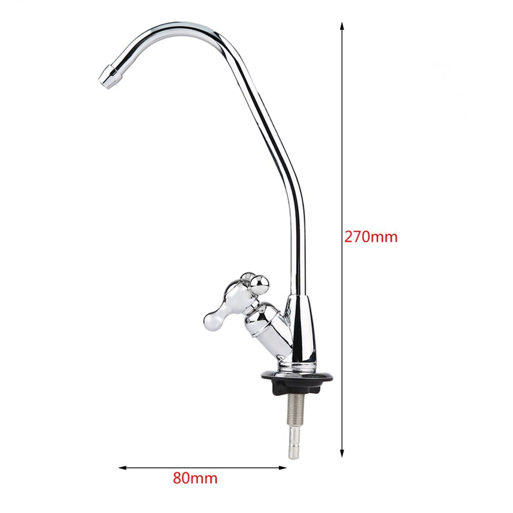 Straight Drinking Water Purifier Stainless Steel Drinking Water Filter Faucet Reverse Osmosis Sink Tap 2 Gooseneck Faucet