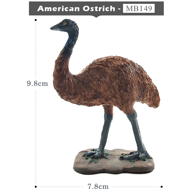 Chimpanzee Panda Crocodile blanc Koala | Modèle d'animal en forme de cygne, décoration de maison, accessoires de décoration féerique de jardin: American Ostrich
