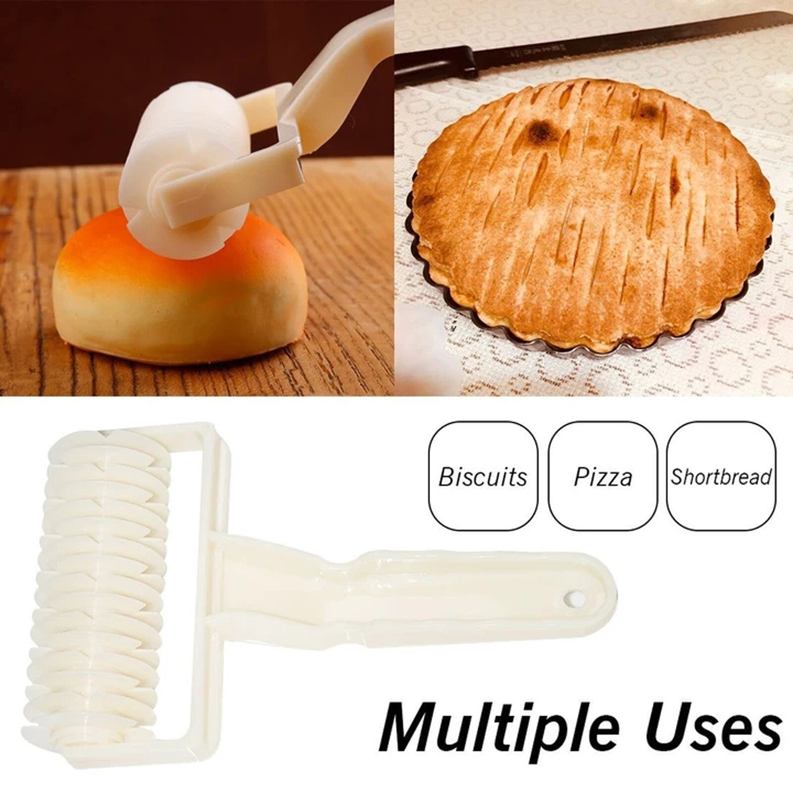 High Pizza Cake Biscuit Dough Cutter Baking Tool Embossing Baking Supplies Roller Cutting Machine Small Size Lattice Des
