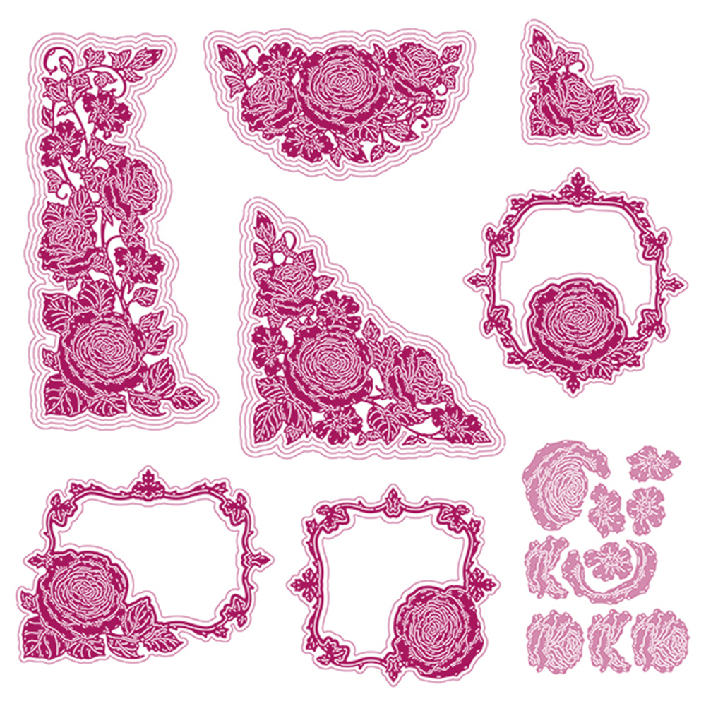 Diy Embossing Template Carnation Crafts Coastal Currents Collection Metal Cutting Dies Scrapbook Diary Decoration: Y2182-Dies