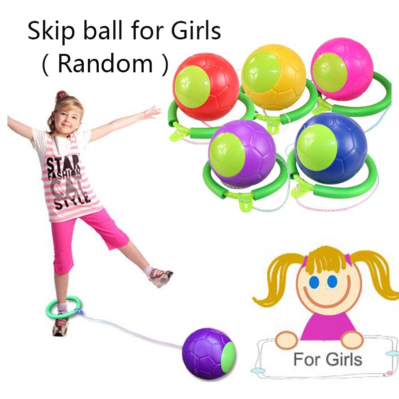 Pelota de juguete clásica para niños, juguete de saltar con luz LED, ejercicio de coordinación y equilibrio, para patio de juegos, WYW: Skip Ball for girl