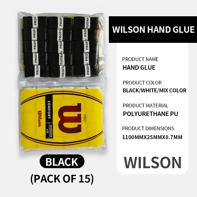 15PCS HEAD Overgrips Zweetband Tennisracket Handrubber Antislip rubberen rackethandgreep Zweetabsorberend en slijtvast: Black
