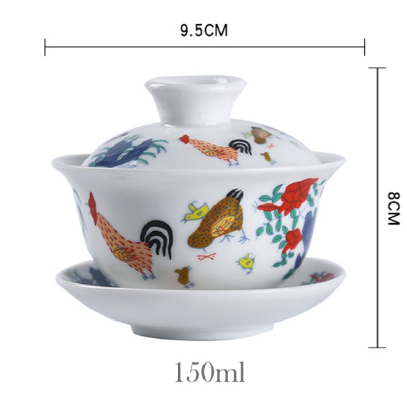 Imitating Ming Dynasty gai wan tea set Bone China Tea Sets Dehua gaiwan tea porcelain pot set for travel Beautiful easy kettle