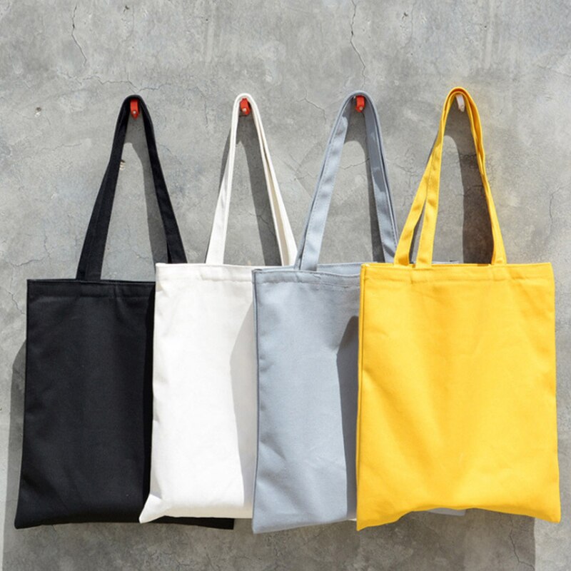 Sacs à bandoulière en toile solide pour femmes, fourre-tout décontracté pour filles, sacs à main de bricolage, sac de shopping
