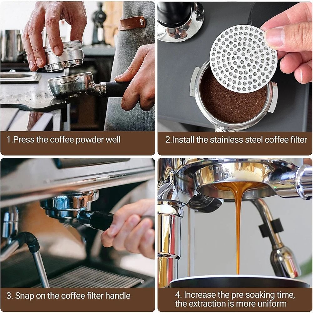 1Stck Wärme Beständig Kaffee Filter Bildschirm Siebträger Barista, Der Puck Bildschirm Kaffee, Der Gittergewebe Espresso Zubehör