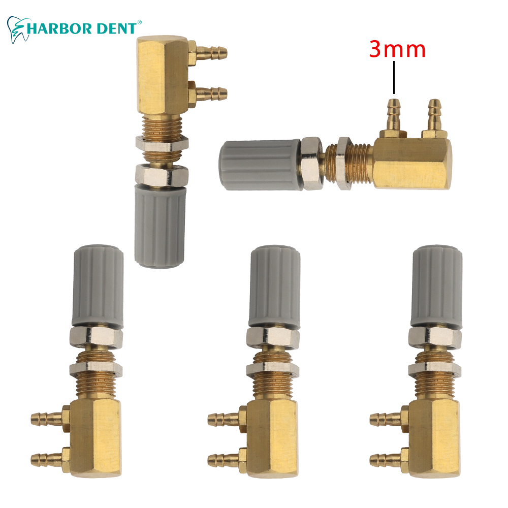 Regulador Dental de válvula de Control de agua, repuestos de cobre, accesorios de unidad de turbina, repuesto de 5mm/3mm, 5 uds.: 2