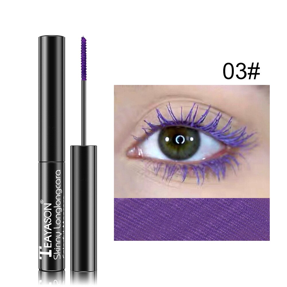Kleur Mascara Waterproof Langdurige Blauw Groen Rood Zwart Wit Kleur Mascara Curling Verlenging Wimpers: 03
