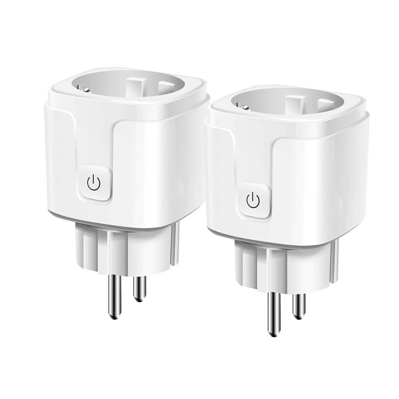 Smart Plug WiFi Wireless EU/FR 16A Plug Socket Outlet Voice Remote Control Works With Google Home Alexa Smart Life Mini: 2 pack