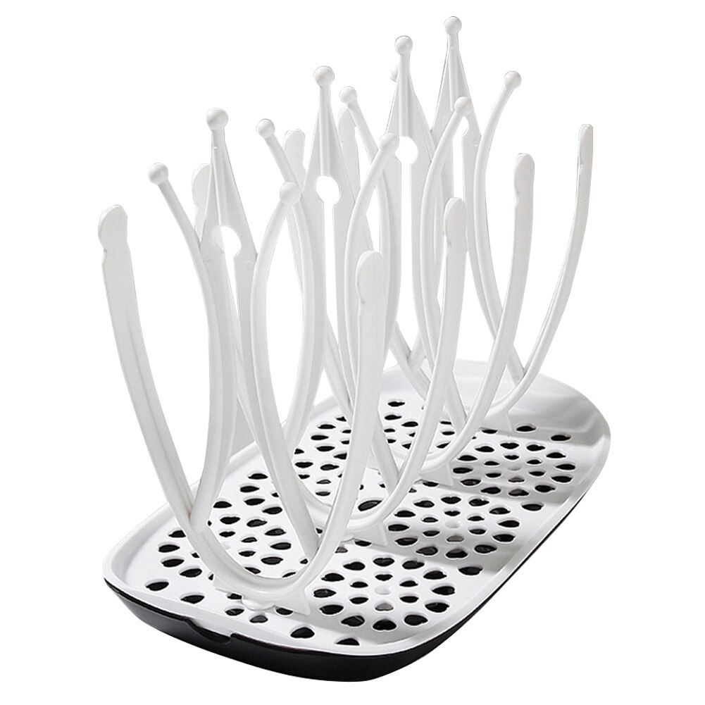 Bottle Dry Rack Baby Bottle Drain Drying Racks Bottle Cleaning Dryer Drainer Storage Drying Rack with Drainer Dish Washer Bebe: Black