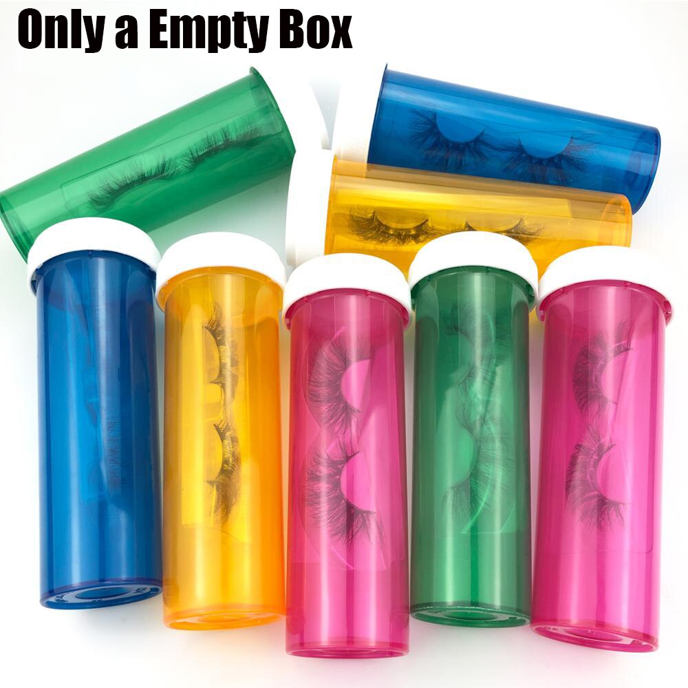 1 Pc Stijl Multicolor Transparante Valse Wimpers Pakket Box Pil Vorm Volledige Streep Wimpers Lege Plastic Case Container