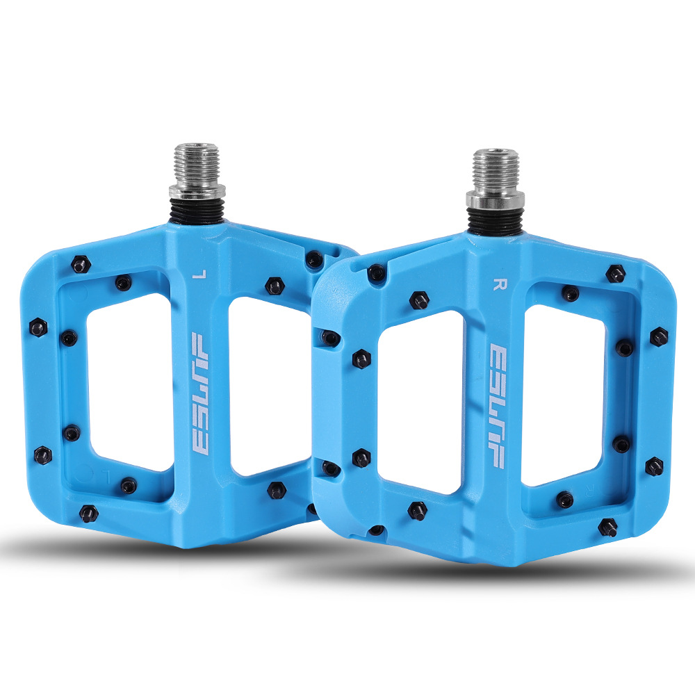 ESLNF UBicycle Pedals Bike Ultralight Seal Bearings Cycling Nylon Road bmx Mtb Pedals Flat Platform Bicycle Parts Accessories: Red