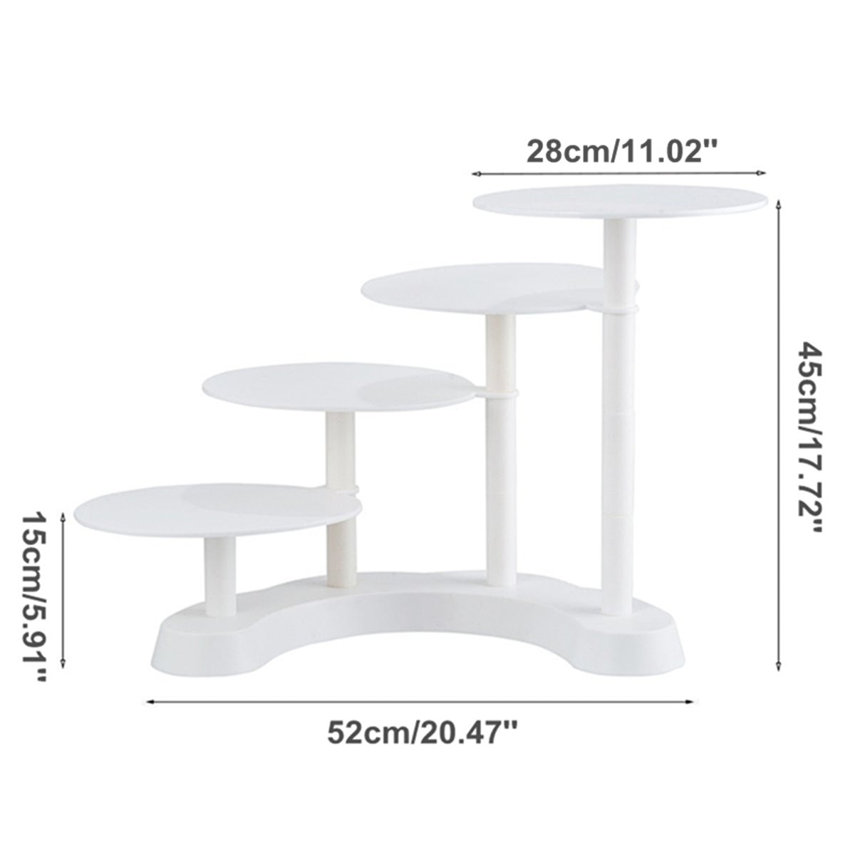 Ronde Cake Stand Plastic Prachtige Taart Rack Base Dessert Stand Ronde Cake Display Birthday Party Wedding Cupcake Houder 4 Tier