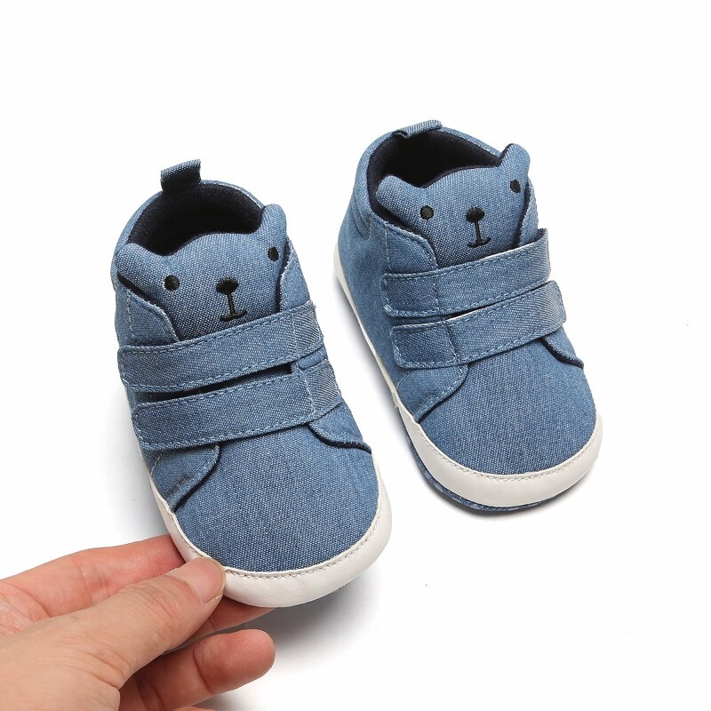 Nyfødt baby drenge sko spædbarn dreng pre-walker blød sål barnevogn sko lærred sneakers sneakers fritidssko