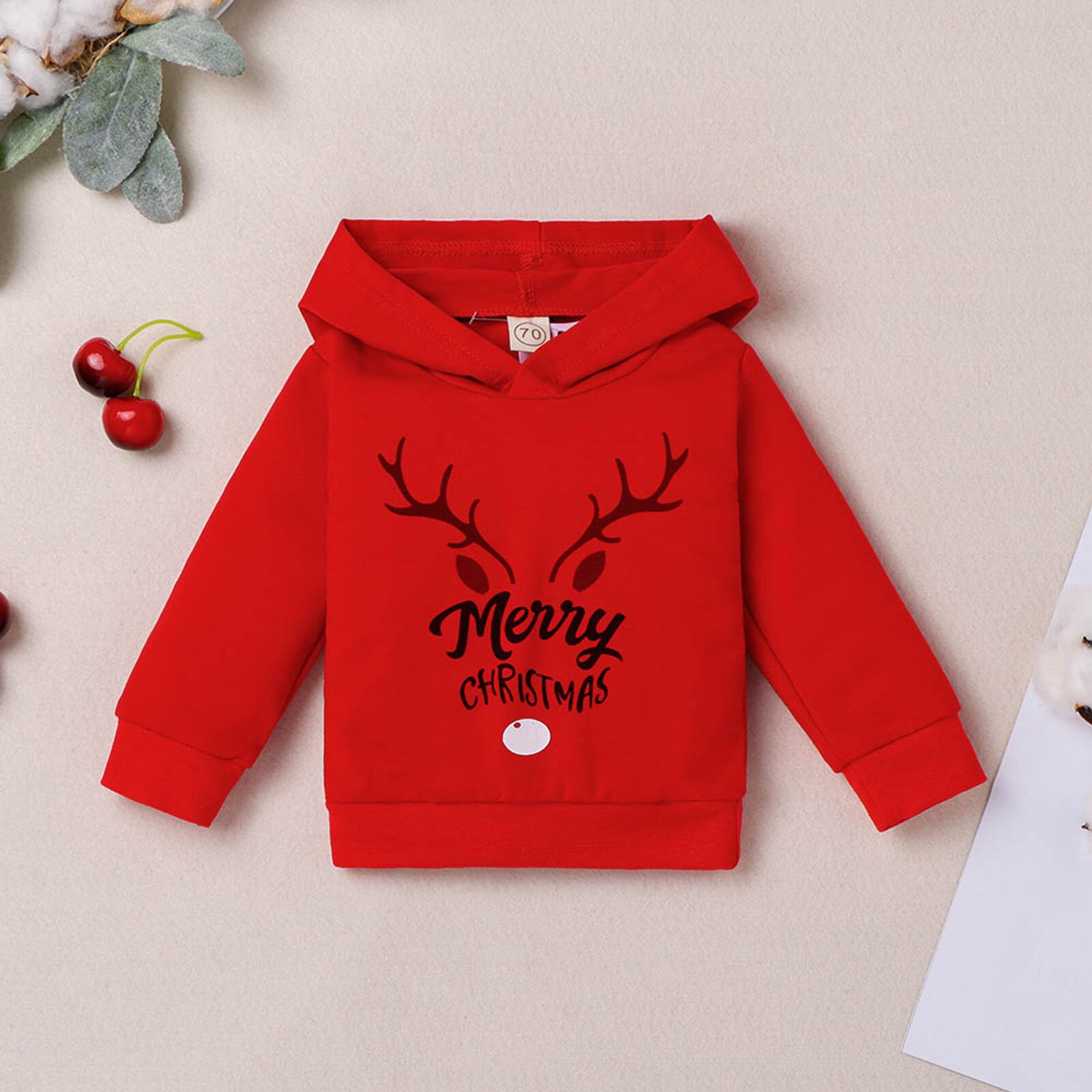 Peuter Infant Kerst Hoodies Baby Jongens Meisjes Cartoon Gedrukt Lange Mouwen Hooded Winter Herfst Toevallige Sweater 0-4 Jaar