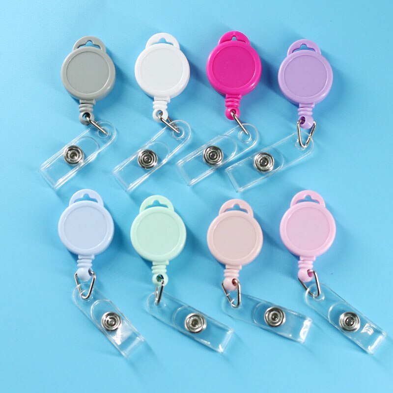 2cm 8 Colors Retractable Badge Holder Pull ID Card Badge Holders For Nurse Student Hospital Office