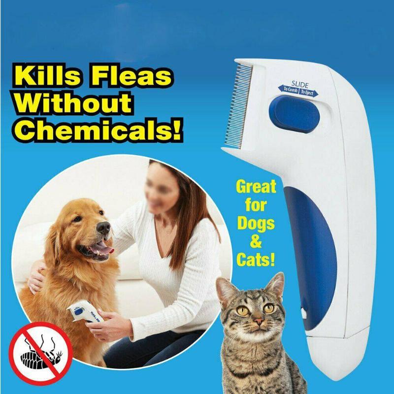 Pet Terminator Brush Flea Lice Cleaner Comb Electric Dog Flea Cleaning Brush Kill Lice Comb Pets Supplies