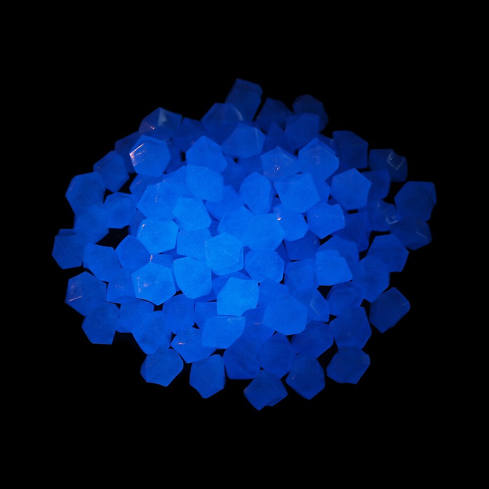 Pierre de résine lumineuse en forme irrégulière 14mm, 300 pièces/paquet, pierres colorées de décoration pour jardin et aquarium