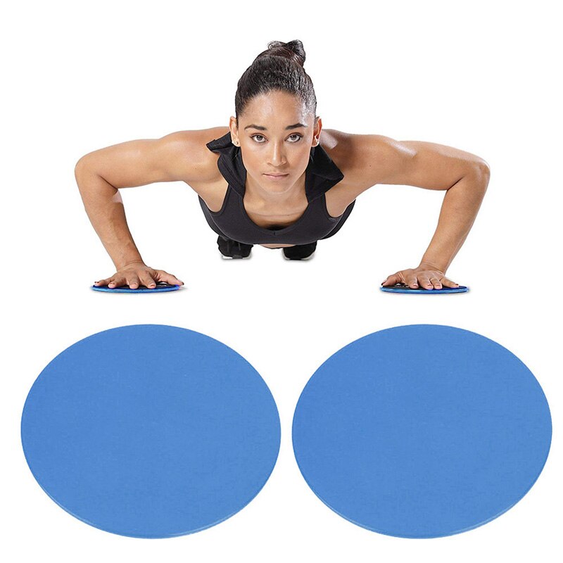 2 stk. skiver skyder fitness disk gym tilbehør øvelse glideplade til yoga gym abdominal core trænings sport  #y7