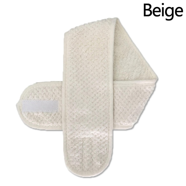 Verstelbare brede haarband antislip yoga spa bad douche make-up wash gezicht cosmetische hoofdband dames make-up accessoires: YELLOW