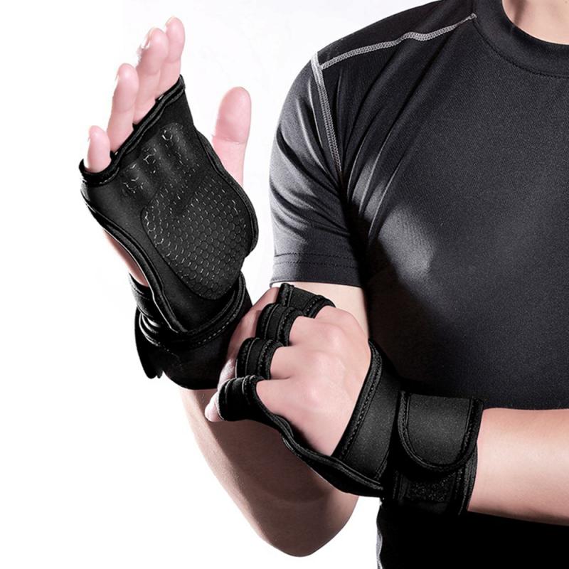 Bodybuilding Weightlifting Excise Sport Gloves Gym Breathable Anti Slip Gym Fingerless Glove Sports Fitness Glove For Women Men