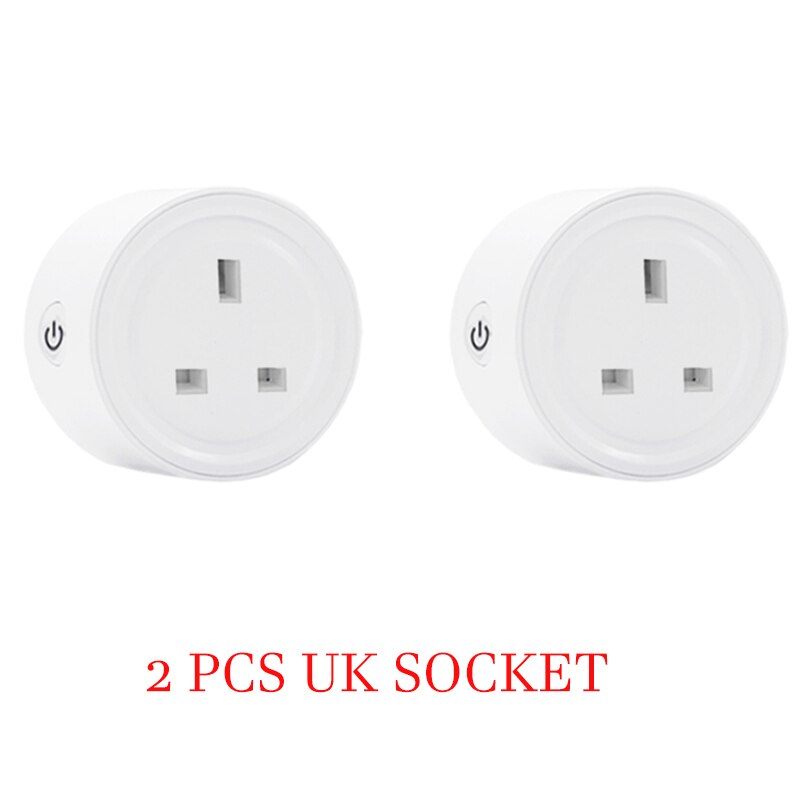 EWelink ZigBee UK Socket Plug WiFi Smart Socket Power Plug Outlet Remote Control Works With Amazmart Home Compatible With Google: 2 Pieces Smart Plug