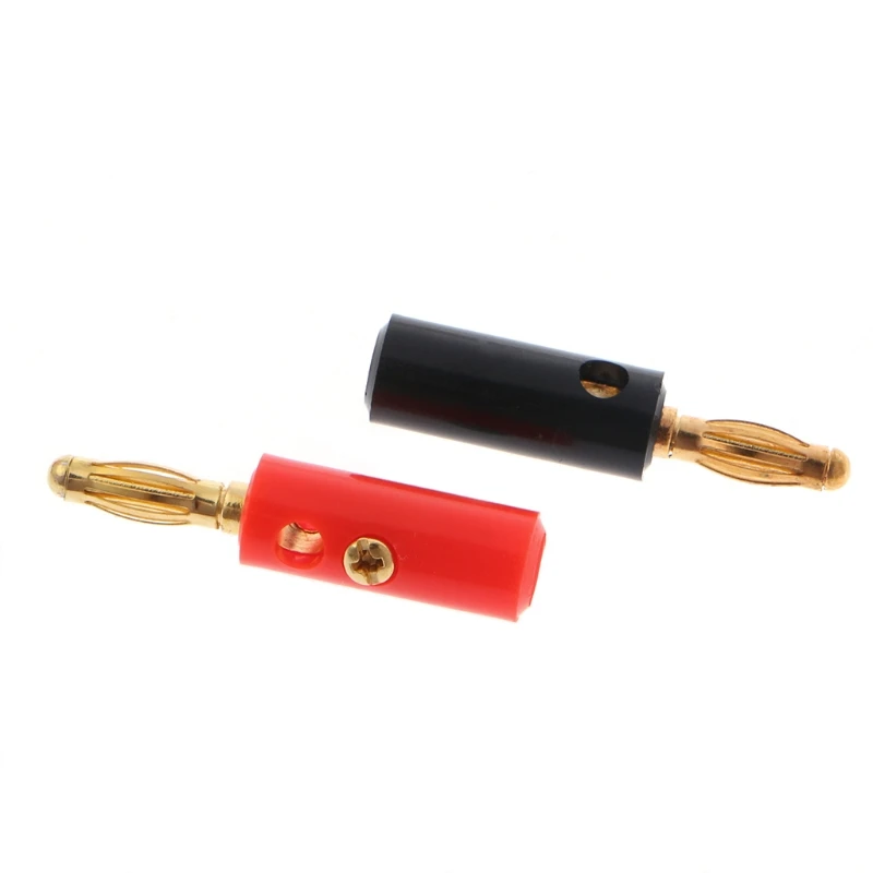 10 stks Banaan Luidsprekerstekkers Zilver 4mm Banaanstekker Connector Voor Audio Video Luidsprekerkabel Adapter Terminal
