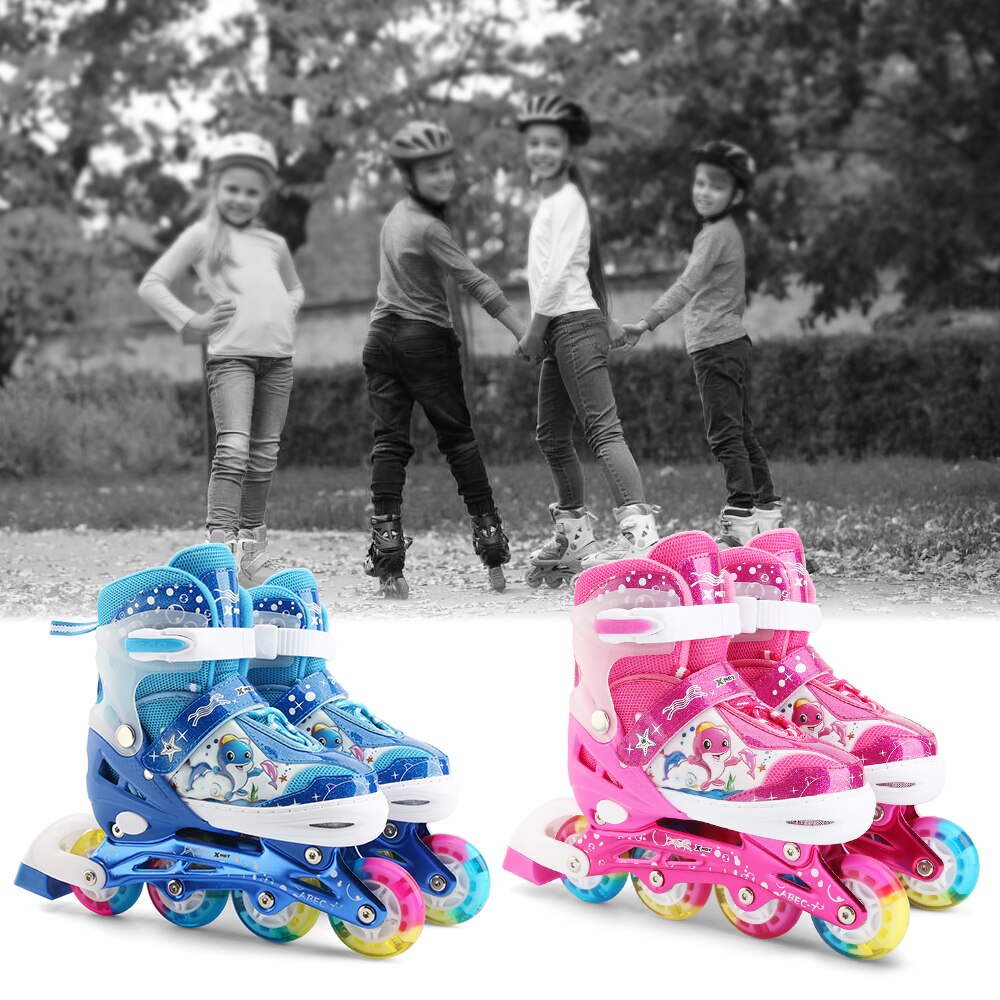 Kinderen Inline Skates Verstelbare Inline Skates Met Knipperende 4 Wielen Rolschaatsen Kids Jongen Meisje Rolschaatsen Sneakers Laarzen
