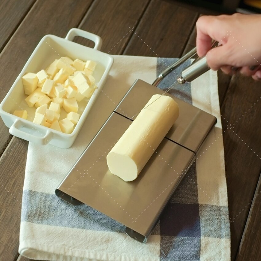 Stainless Steel Eco-friendly Cheese Butter Slicer Cutting Knife Cheese Board Cutter Knife Kitchen Cooking Slicing Tools