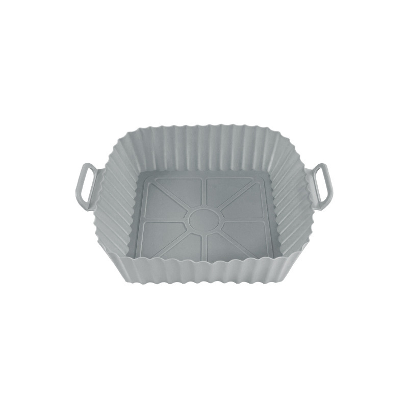 Revestimientos de silicona para freidora de aire, cesta, contenedor reutilizable, accesorios, bandeja para horno, Pizza, pollo frito, molde Protector para hornear, herramienta de cocina: Naranja