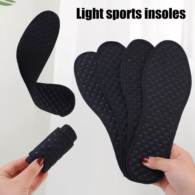 Semelles intérieures dépistolet antes pour les pieds, insert en charbon de bambou, maille légère, coussin de chaussure respirant, insert d'aspiration de transpiration