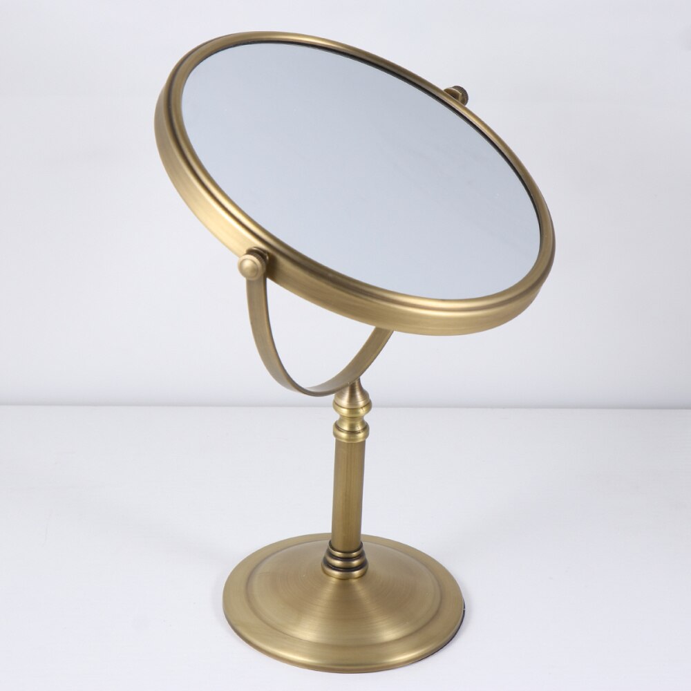 1PC Double Side Cosmetic Mirror Magnification Desktop Makeup Mirror for Home (8 Inch 3 Times Magnification Silver): Picture 1