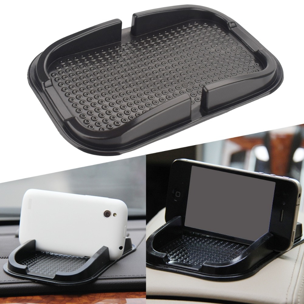 Universal Car Non-Slip Mat Phone Anti Slip Magic Pad Mount Holder Black Auto Interior Decal Cellphone Stander Sticky Mats