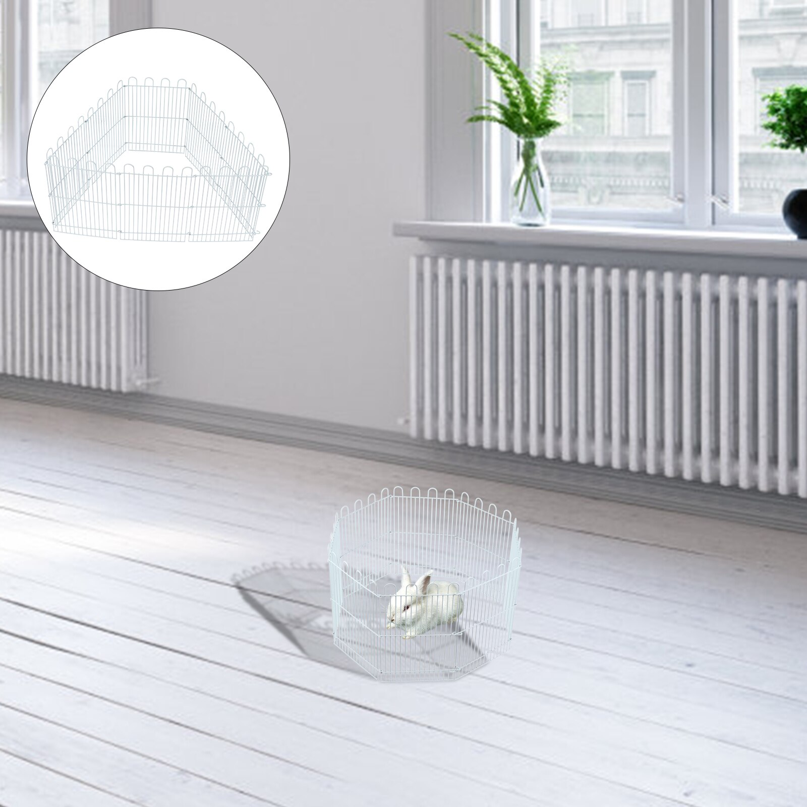 1 Set Guinea Cage Rabbit Cage Playpen Small Animal Pet Playground Fence: Default Title