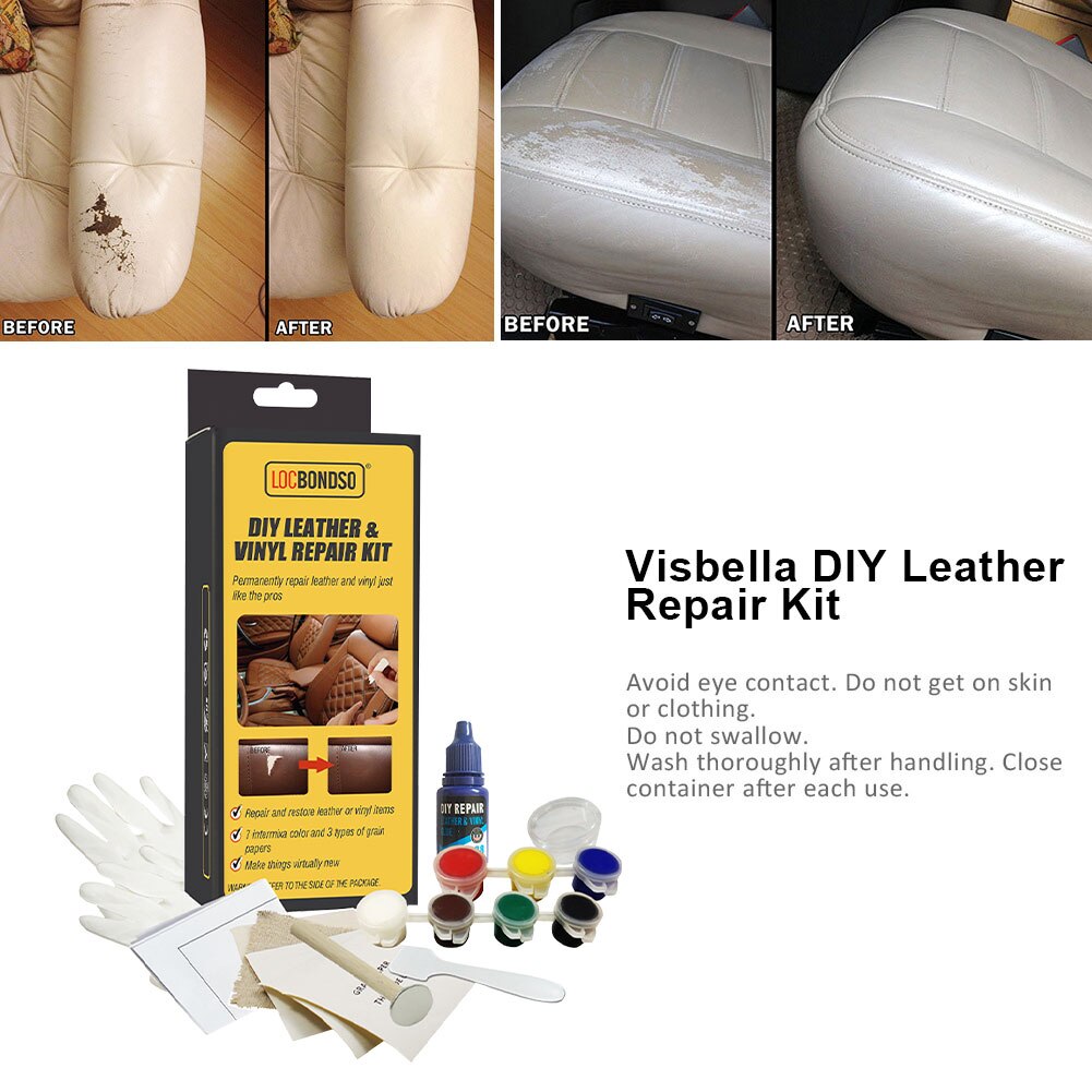 Car Leather Seat Repair Kit DIY Leather Vinyl Repair Kit 15ML Convenient Repair Glue For Car Leather Seat Car Care Products