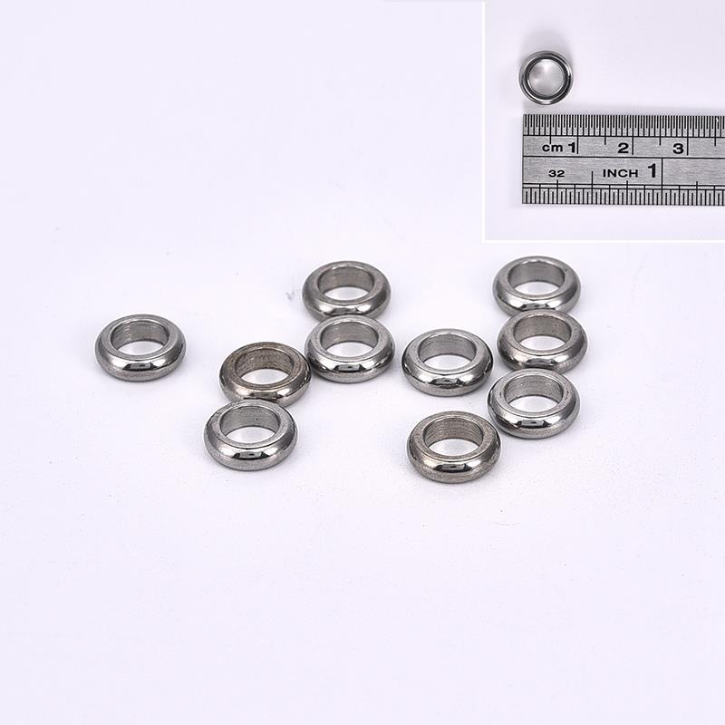 10 stück edelstahl metall Abstandshalter Rohr perlen Reize Schieberegler großes See 6mm 8mm für männer schmuckherstellung diy lederband Armbinde: Nr . .16 See 6mm