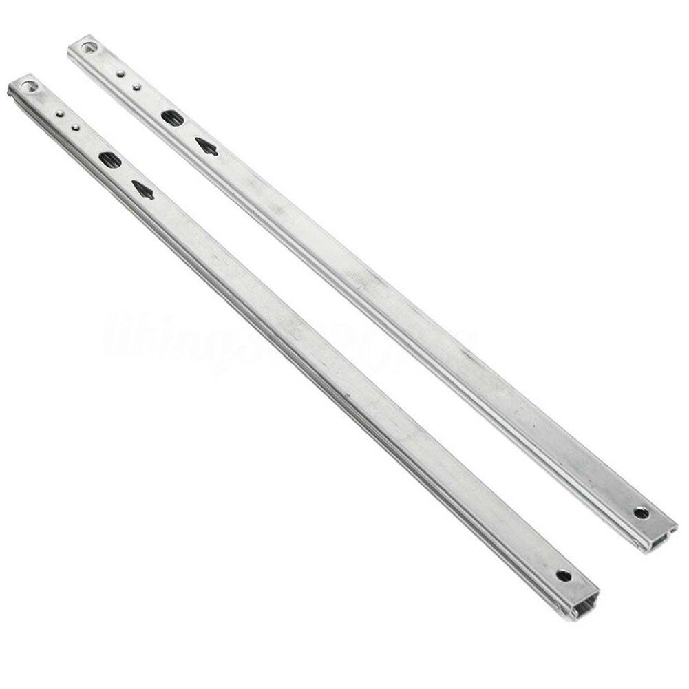 Micro Drawer slide Ball Guide Two Sections 17mm Wide Steel Fold Drawer Steel Ball Slide Rail Furniture Hardware Fittings: 406mm