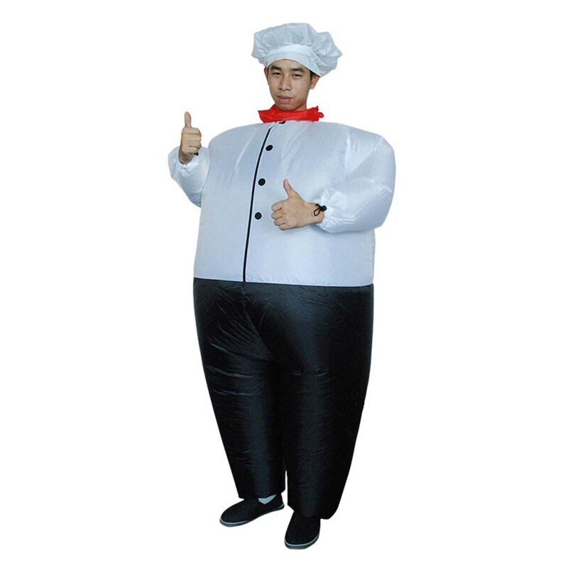 Sumo Wrestler Costume Cosplay Funny Chef Inflatable Suits Adult Blow Up Outfit