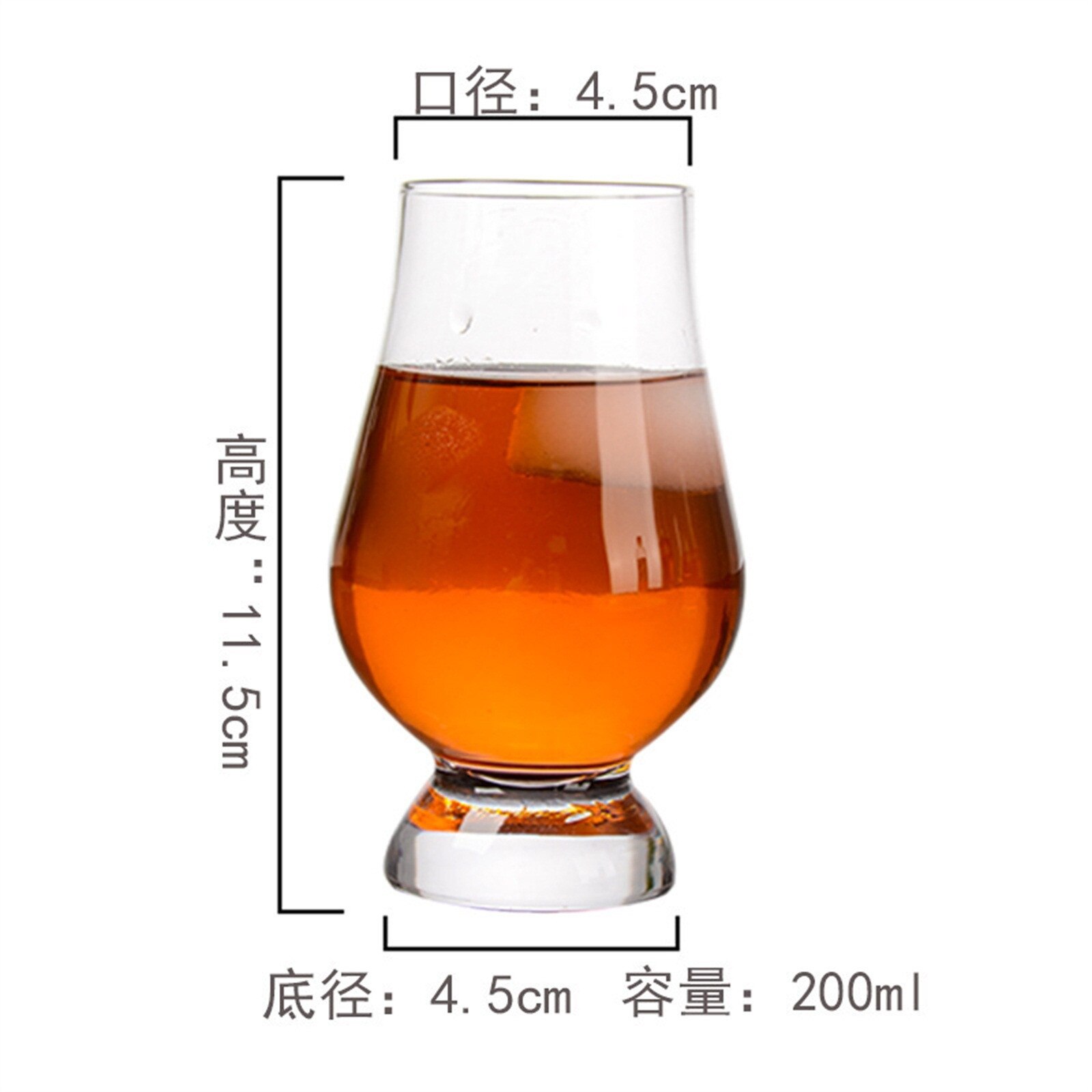 6PC hand-made crystal whiskey glass, high ultra-clear lead-free crystal classic perfect (premium packaging)