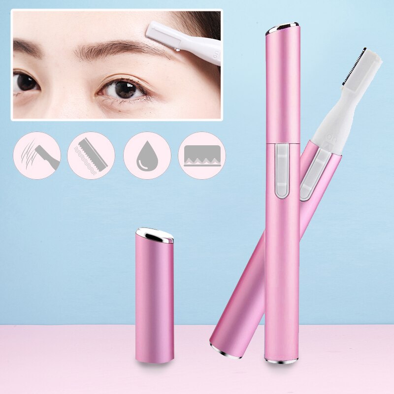 Battery Electric Eyebrow Trimmer Mini Electric Epilator Lady Body And Face Hair Remover Portable Female Eyebrow Cutter 42