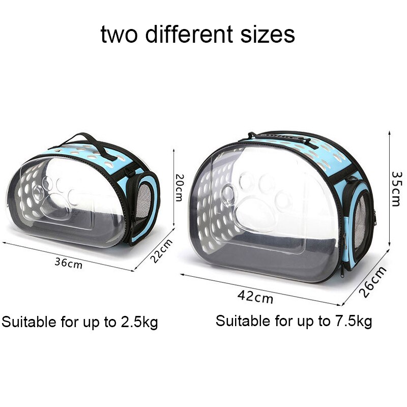 Cat Bag Transparent Travel Pet Backpack Pet Bag Foldable Washable Backpack Litter Dualuse Capsule Shoulder Bag Cat Carrier bag