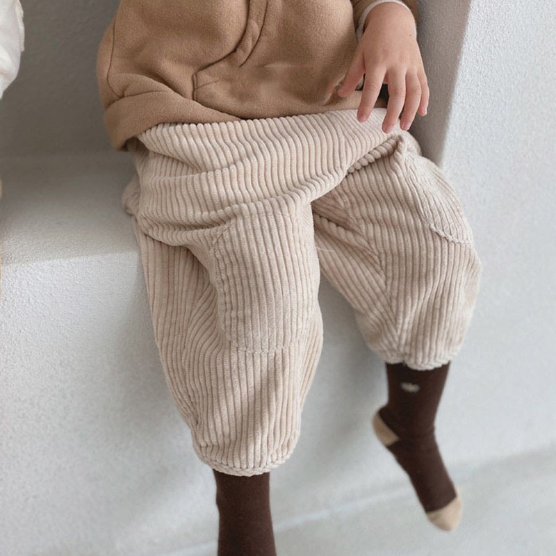 Alunsito Mädchen Rock Herbst Winter - Elastischer Bund Cord A-Linie Mit Rüschen