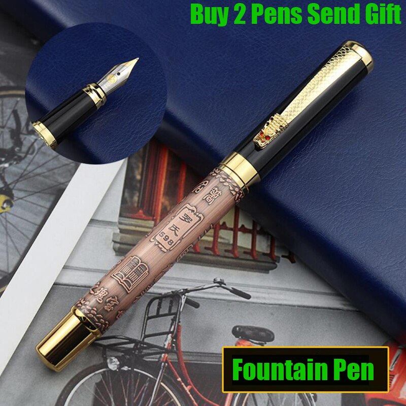 Brand Dragon Crystal Fountain Pen Luxury Metal Ink Pen Luoshi 598 Buy 2 Pens Send: Roose Fountain Pen