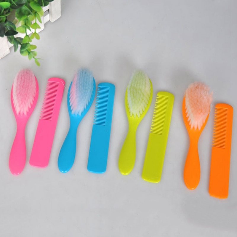 Baby Boys Girls Soft Hair Brush Comb Set 2pcs/Set Newborn Hair Care Product Hair Brush Comb