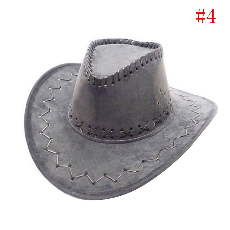Wild West Fancy Cowgirl Cowboy Hats Western Headwear Cap: grey