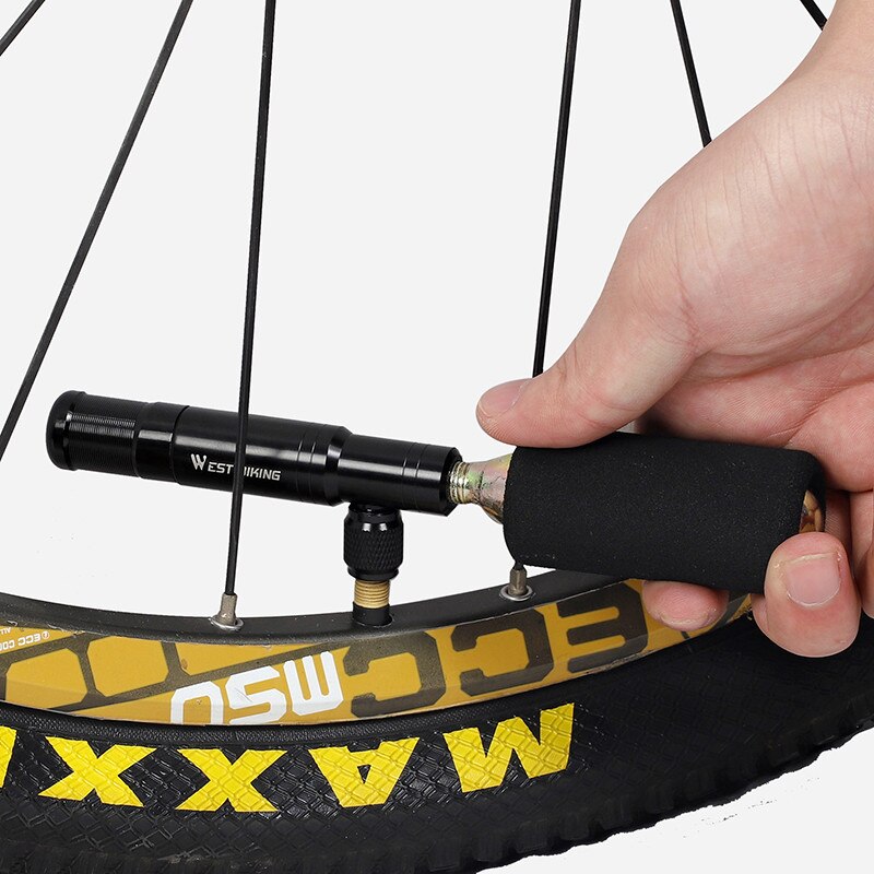 Mini fietspomp, tubeless bandenreparatieset, presta & schrader ventiel,  co2 draagbare mtb fiets luchtpomp