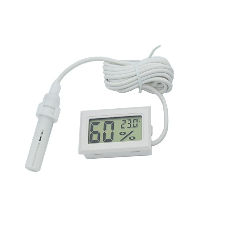 Mini lcd digitalt termometer hygrometer fugtighedstemperatur fugtføler måler temperaturmåler indendørs sonde